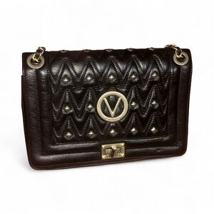 Valentino By Mario Valentino Black Quilted Bag